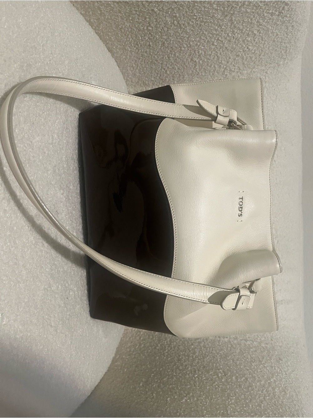 For @nannyhowe only TOD'S Two-Tone brown and creme Shoulder Bag